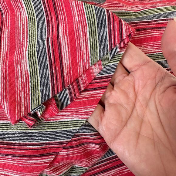 Bailey 44 Peach Blue & Green Striped Emile Sleeveless V-Neck Faux Wrap Dress XS - Picture 10 of 16